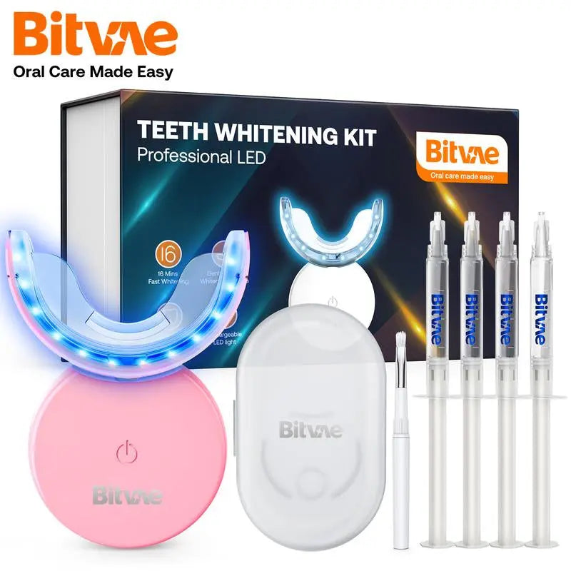 Bitvae L09 Teeth Whitening Kit with 5X LED Light, 22% CP - Moon White