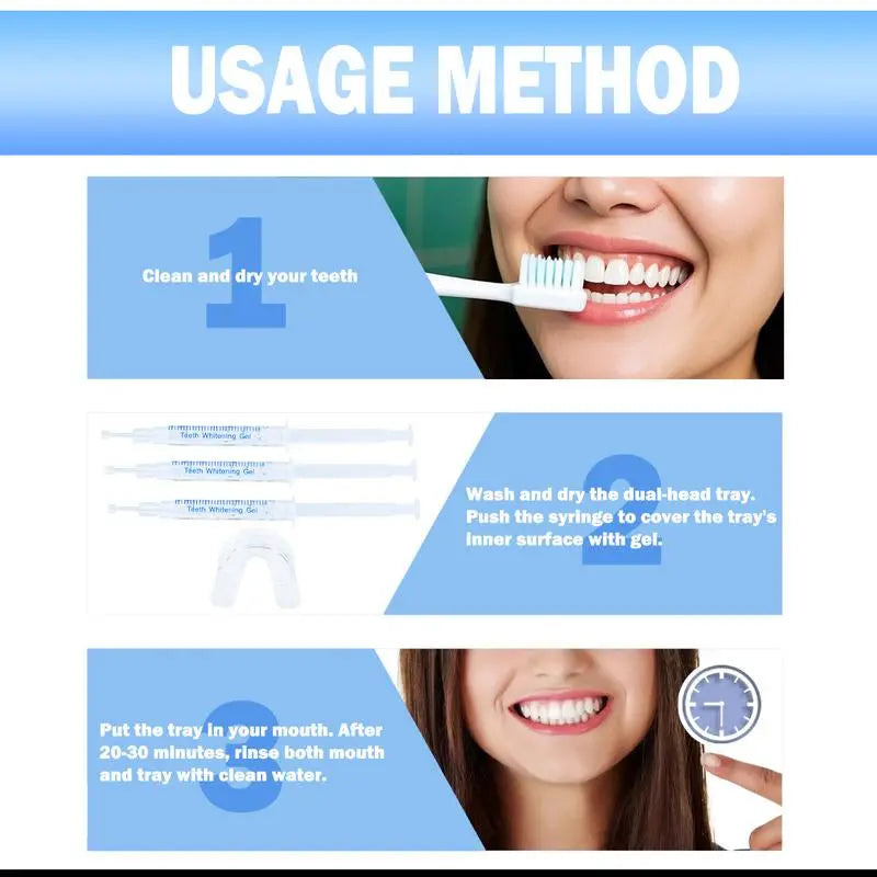 Mediwhite Express Teeth Whitening Kit with 3X3Ml Hydrogen Peroxide & Carbamide Peroxide Teeth Whitening Gel, Teeth Whitening Tray for Oral Care - Moon White