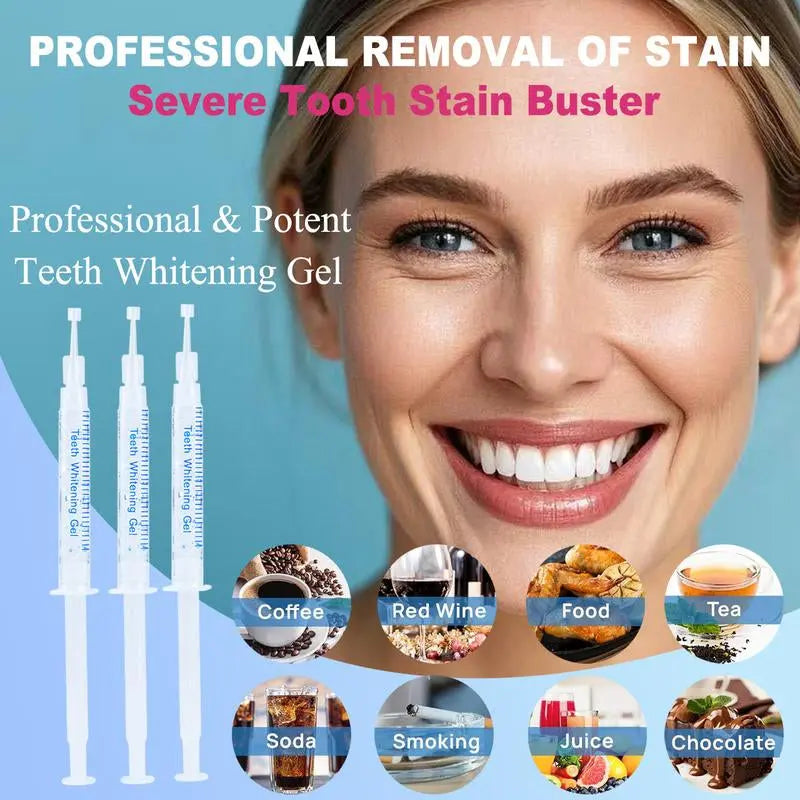 Mediwhite Express Teeth Whitening Kit with 3X3Ml Hydrogen Peroxide & Carbamide Peroxide Teeth Whitening Gel, Teeth Whitening Tray for Oral Care - Moon White