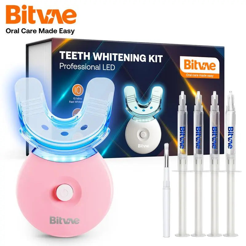 Bitvae L09 Teeth Whitening Kit with 5X LED Light, 22% CP - Moon White