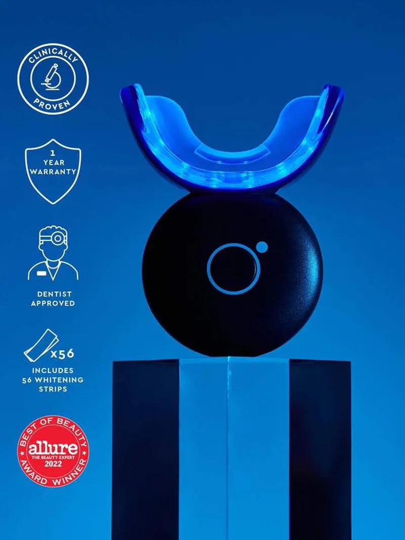MOON Professional Teeth Whitening Kit with LED Light, Wireless 5-Minute Treatment - Moon White