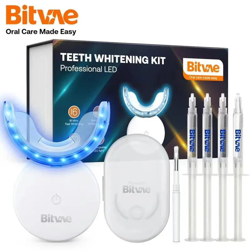 Bitvae L09 Teeth Whitening Kit with 5X LED Light, 22% CP - Moon White