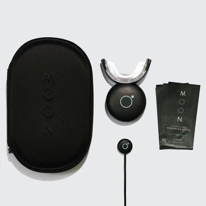 MOON Professional Teeth Whitening Kit with LED Light, Wireless 5-Minute Treatment - Moon White