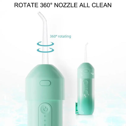 Smart Cordless Water Flosser, 3 Cleaning Modes 200ML Tank DIY Mode USB Rechargeable, Dental Oral Irrigator for Home and Travel, IPX7 Waterproof Gum Care Tongue Cleaning Plaque Removal - Moon White