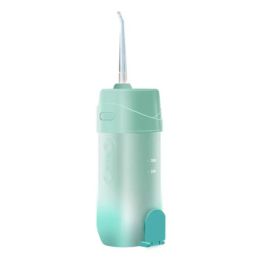 Smart Cordless Water Flosser, 3 Cleaning Modes 200ML Tank DIY Mode USB Rechargeable, Dental Oral Irrigator for Home and Travel, IPX7 Waterproof Gum Care Tongue Cleaning Plaque Removal - Moon White