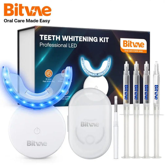 Bitvae L09 Teeth Whitening Kit with 5X LED Light, 22% CP - Moon White