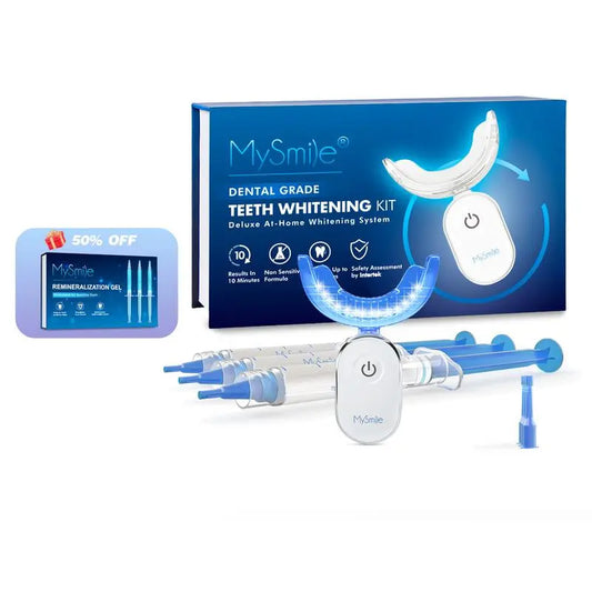 Mysmile Pro Teeth Whitening Kit + Remineralizing Gel Pack - Moon White