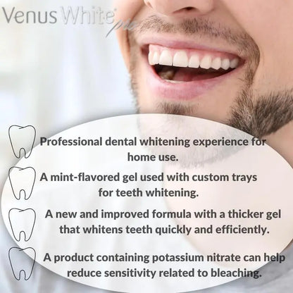 Kulzer 6 Pack: 35% Venus White Pro Teeth Whitening Gel W/Teeth Whitening Instructions & SDC Carrying Pouch, Venus Whitening Gel Syringe Refill (6 Pack), Clear Oral Peroxide - Moon White
