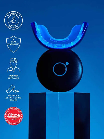 MOON Professional Teeth Whitening Kit with LED Light, Wireless 5-Minute Treatment - Moon White