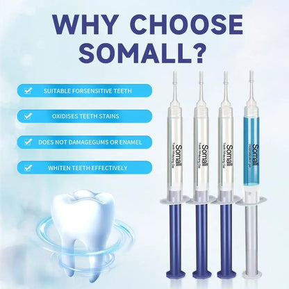 Somall Teeth Whitening Gel Somall Teeth Whitening LED Accelerator Light Kit, More Dentist Recommended Professional Teeth Whitening Kit - Mild and Insensitive Fast Teeth Whitening Agent - Enhances Long-Lasting Whitening - Moon White